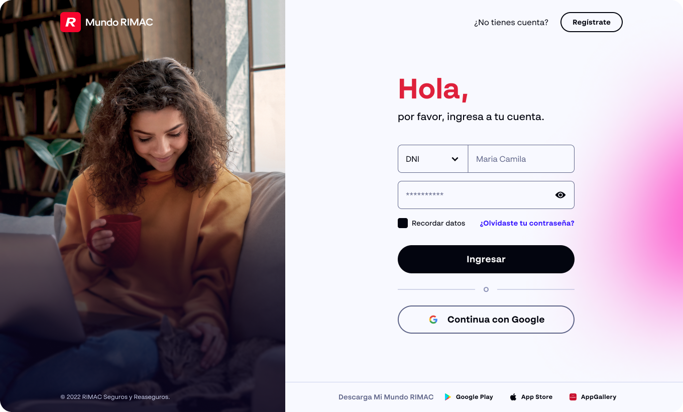 Sign in — Mundo RIMAC