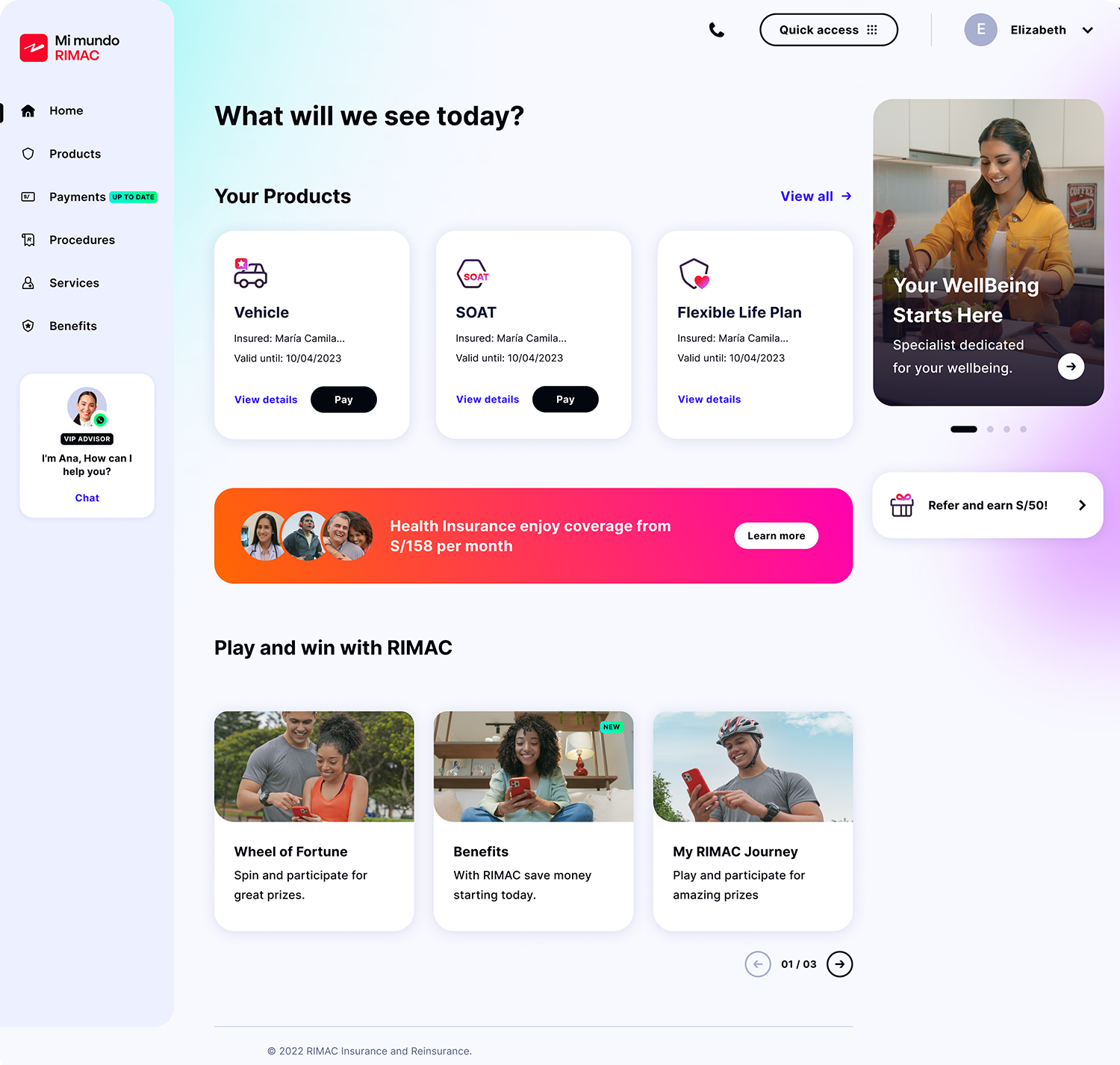 Mi Mundo RIMAC customer platform