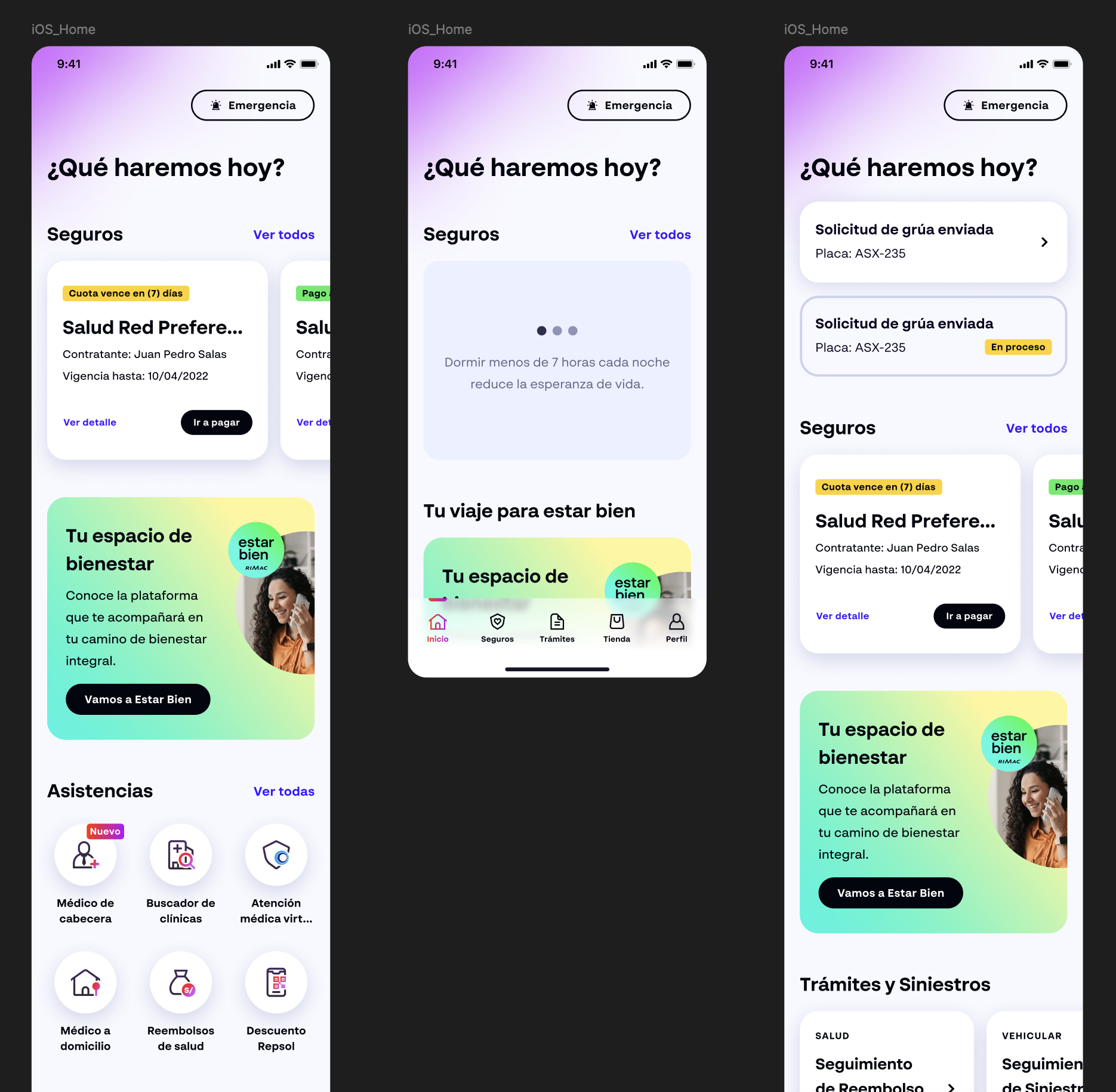 iOS home variations